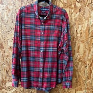 Ralph Lauren Red & Navy Plaid Button-Down Shirt